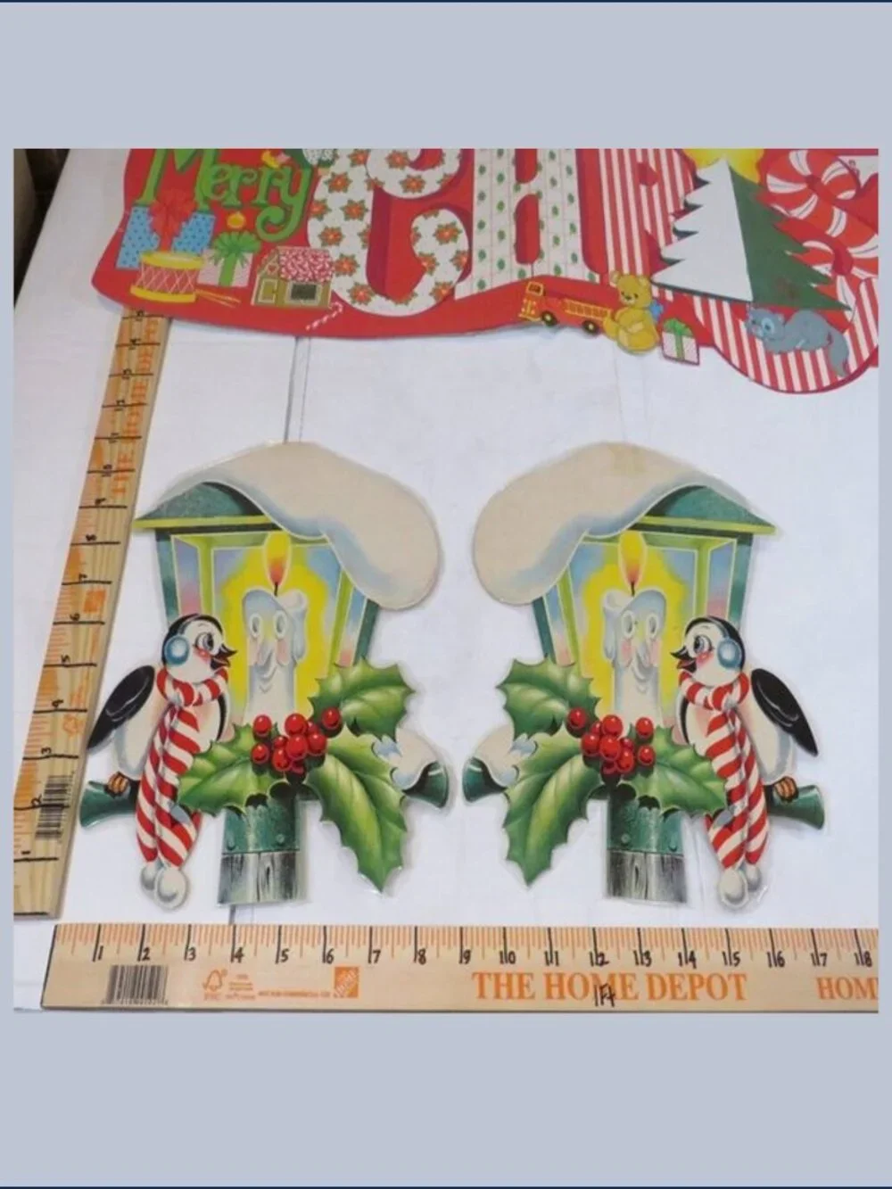 Vintage Christmas Classroom Bulletin Board Die Cut Honeycomb Decor 6 Piece Lot